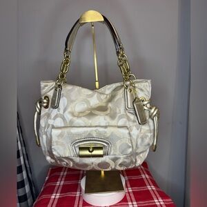Coach Kristin Op Art Lurex Satin Purse 2010